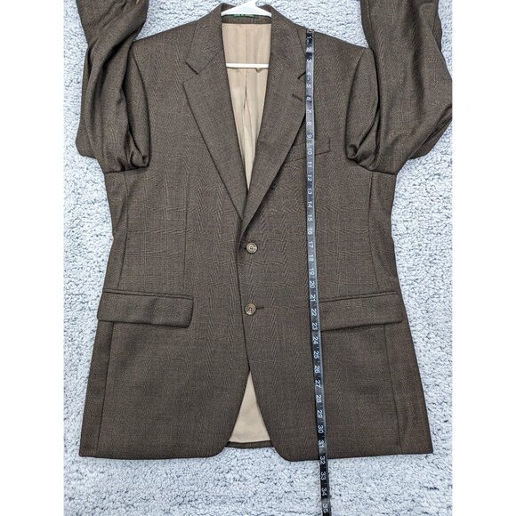 VTG Lauren Ralph Lauren Cashmere Wool Blazer Mens 40R Formal Office Career Brown - Picture 8 of 12
